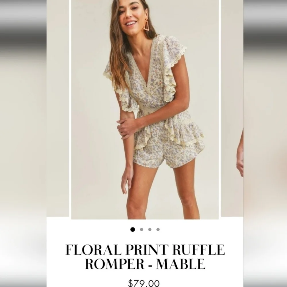 Floral Lace-Trimmed Jumpsuit - Picture 8 of 16